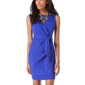Diane Von Furstenberg Blue Twist Tie Waist Tank Dress 6